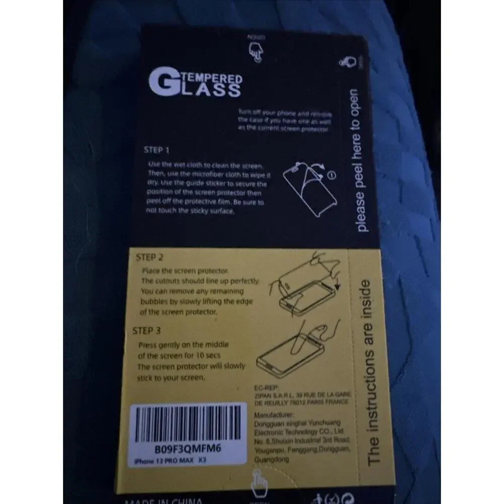 New C Premium Glass Screen Protector For IPhone 13 Pro Max 3 Pack 92A